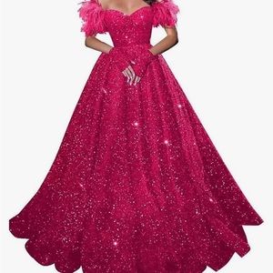 Pink Sequin Gown